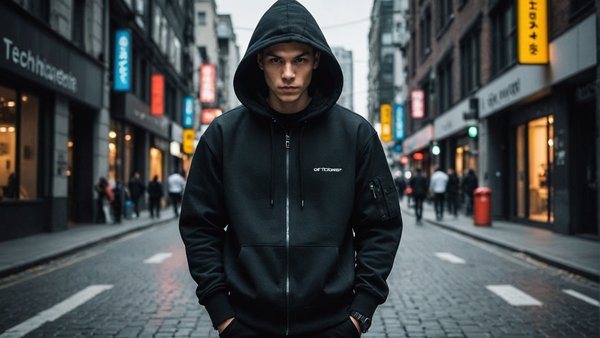 Explore the urban style of a techwear hoodie collection